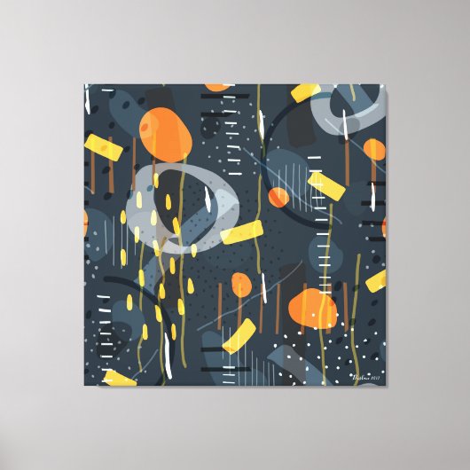 Moderne geometrische Formen Zusammensetzung Abstra Leinwanddruck (Vorderseite)