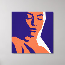 Moderne geometrische Frauenportrait Kunst