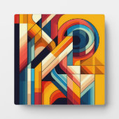Moderne geometrische Fusion - Abstrakte Farbblockk Fotoplatte (Vorderseite)