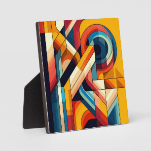 Moderne geometrische Fusion - Abstrakte Farbblockk Fotoplatte