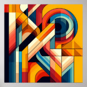 Moderne geometrische Fusion - Abstrakte Farbblockk Poster (Vorne)