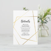 Moderne geometrische Gast-Informationskarte für Go Begleitkarte (Stehend Vorderseite)