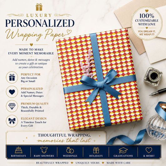Moderne geometrische Geburtstagsmuster Geschenkpapier