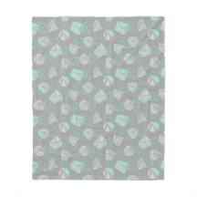 Moderne geometrische Gemische Muster Gray & Aqua