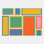 Moderne geometrische Geometrie des Mitteljahrhunde Geschenkpapier Set (Vorderseite 3)