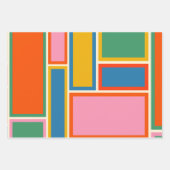 Moderne geometrische Geometrie des Mitteljahrhunde Geschenkpapier Set (Vorderseite 2)