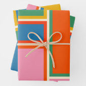 Moderne geometrische Geometrie des Mitteljahrhunde Geschenkpapier Set (Beispiel)