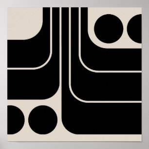 Moderne geometrische Gestaltung im Stil der Mitte Poster