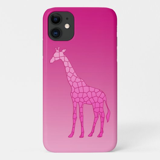Moderne geometrische Giraffe, Fuchsia und Light Pi Case-Mate iPhone Hülle (Rückseite)