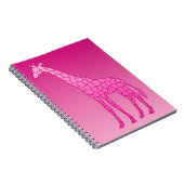 Moderne geometrische Giraffe, Fuchsia und Light Pi Notizblock (Rechte Seite)