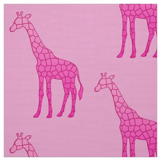 Moderne geometrische Giraffe, hellrosa und Fuchsia Stoff (Muster)