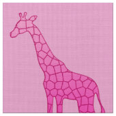Moderne geometrische Giraffe, hellrosa und Fuchsia Stoff (Nahaufnahme)