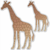 Moderne geometrische Giraffe, Kupfer und braun Aufkleber (Vorderseite)