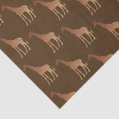 Moderne geometrische Giraffe, Kupfer und braun Seidenpapier (Ausschnitt)