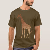 Moderne geometrische Giraffe, Kupfer und braun T-Shirt (Vorderseite)