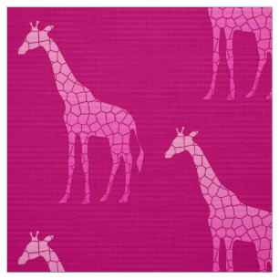 Moderne geometrische Giraffe, pinkfarben und Stoff