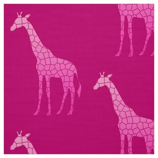 Moderne geometrische Giraffe, pinkfarben und Stoff (Muster)