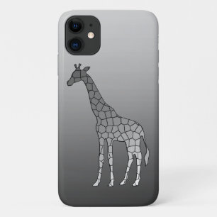 Moderne geometrische Giraffe, Silbergrau/Grau Case-Mate iPhone Hülle