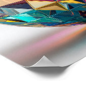 Moderne geometrische Glaskugel - Prismatische Kuns Poster (Ecke)