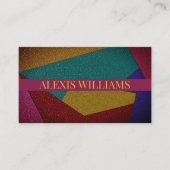 Moderne geometrische Glitzer qr-Visitenkarte Visitenkarte (Vorderseite)