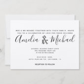 Moderne geometrische Gold- und Black Wedding Kraft Einladung (Vorderseite)