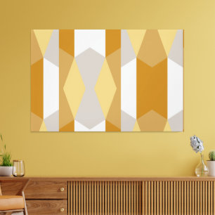 Moderne geometrische Gold- und Grautöne Leinwanddruck