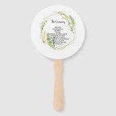 Moderne geometrische goldene Rahmen-Blätter Fächer (Rückseite)