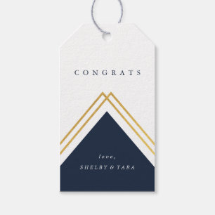 Moderne geometrische Gratulations-Pseudo-Folie  Geschenkanhänger