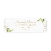 Moderne geometrische Greenerie Hochzeitsszene Rück (Vorne)