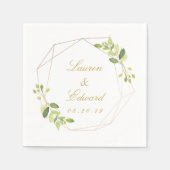 Moderne geometrische Greenerie Personalisierte Hoc Serviette (Vorderseite)