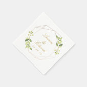 Moderne geometrische Greenerie Personalisierte Hoc Serviette (Ecke)