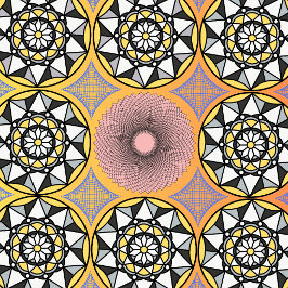 Moderne geometrische heilige Mandala-Blumen-Wanduh Quadratische Wanduhr