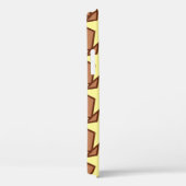 Moderne, geometrische, helle Gelb- und Kakaobraun Case-Mate iPhone Hülle (Rückseite / Rechts)