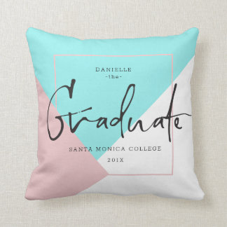 Moderne geometrische Hintergründe Graduate Typogra Kissen
