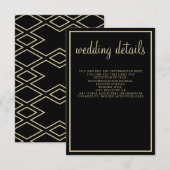 moderne geometrische Hochzeit Begleitkarte (Vorne/Hinten)