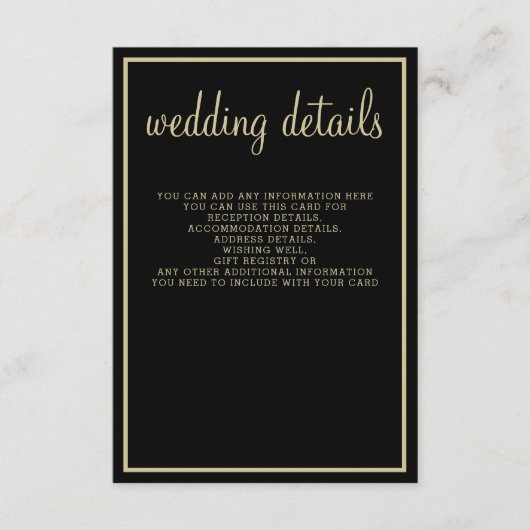 moderne geometrische Hochzeit Begleitkarte (Vorderseite)