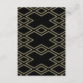 moderne geometrische Hochzeit Begleitkarte (Rückseite)
