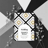 Moderne geometrische Hochzeit Einladung