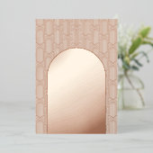 Moderne geometrische Hochzeit Folieneinladung (Stehend vorne)