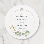 Moderne, geometrische Hochzeit Geschenkanhänger (Vorderseite)