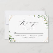 Moderne, geometrische Hochzeit RSVP Karte (Vorderseite)