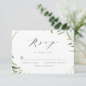 Moderne, geometrische Hochzeit RSVP Karte (Stehend Vorderseite)
