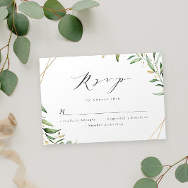 Moderne, geometrische Hochzeit RSVP Karte