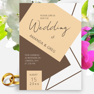 Moderne geometrische Hochzeitseinladung Einladung