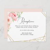 Moderne, geometrische Hochzeitsempfangskarte für F RSVP Karte (Vorne/Hinten)