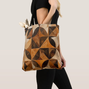 Moderne geometrische Holzeinlegearbeit Muster-Tasc Tasche