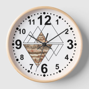 Moderne geometrische Holzsäulenuhr Uhr