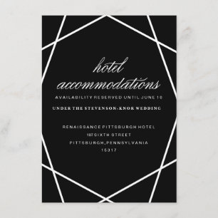 Moderne geometrische Hotelkarte Begleitkarte