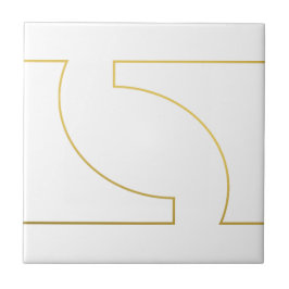 Moderne geometrische Imitat Gold Minimalistisch Fliese