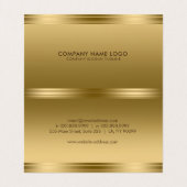 Moderne geometrische Imitat Gold Visitenkarten (Innenseite Aufgefaltet)